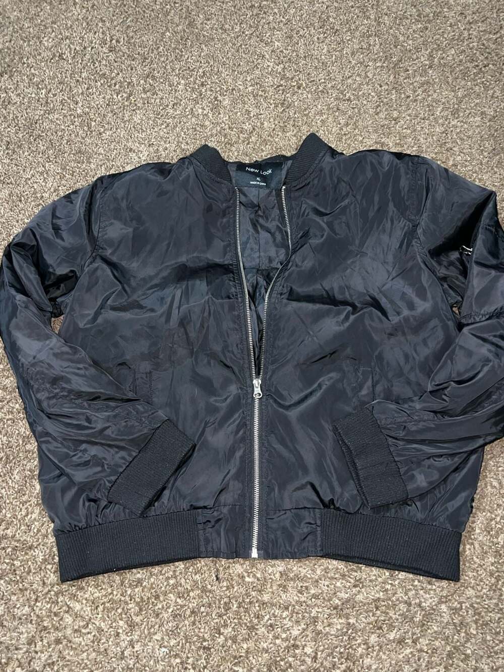 New Look Black Lightweight Zip-Up Bomber Jacket